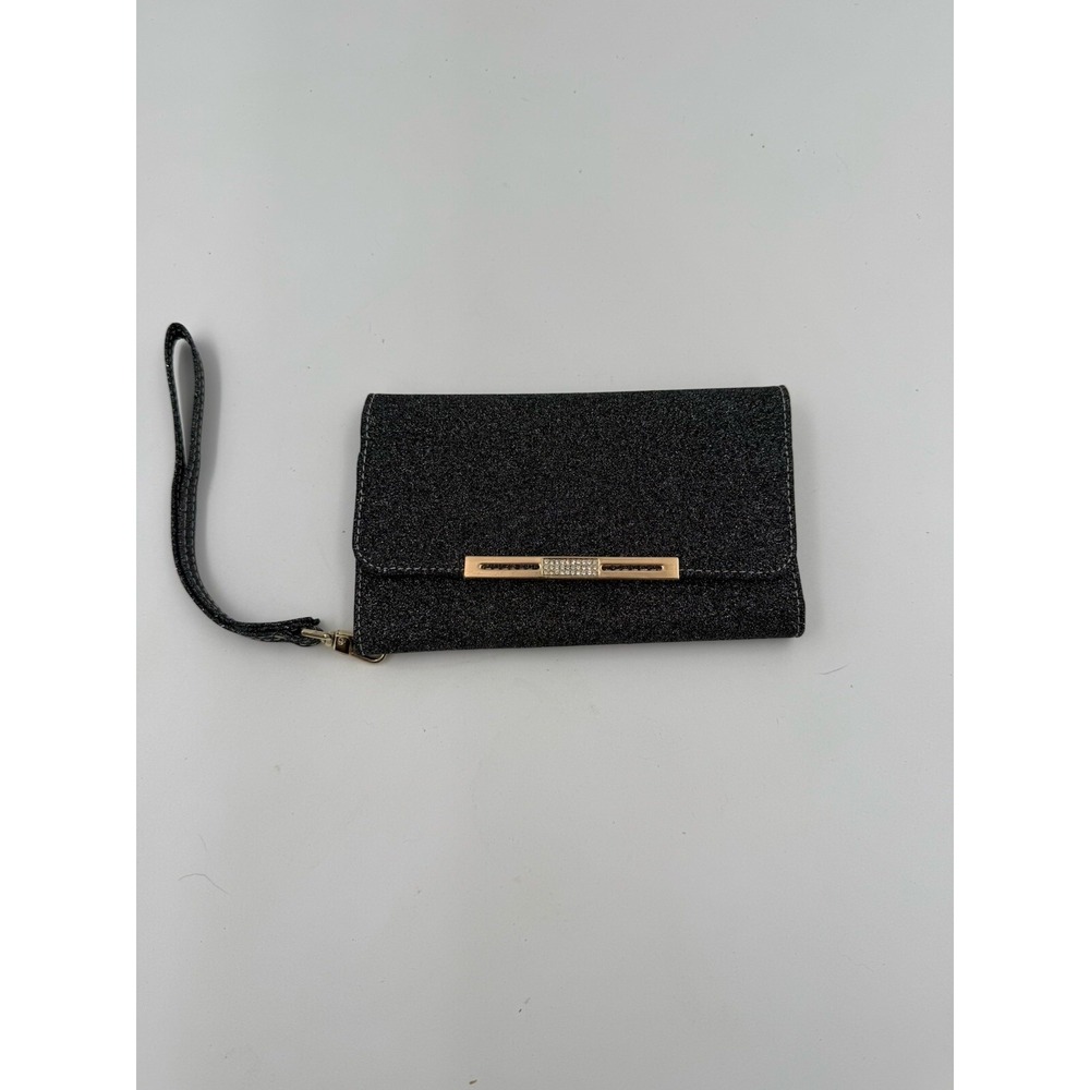 Wenbelle Black Glitter Wristlet (6.5 in x 4 in) Excellent Condition
